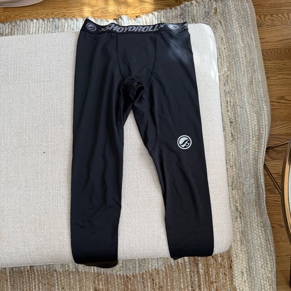 Black Shoyoroll BJJ Jiu Jitsu Leggings Spats